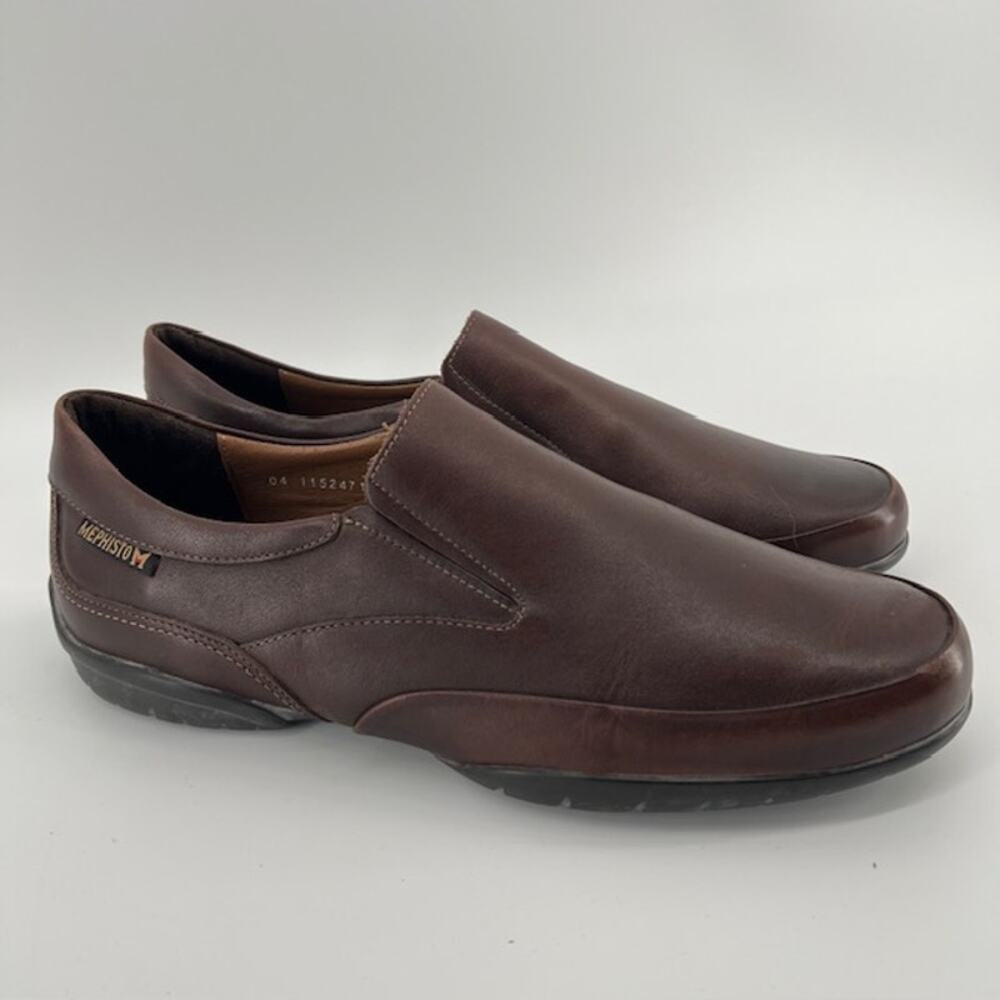 NEW Mephisto Balder Leather Loafers Mens 10.5 Brown Cool Air Casual Slip On